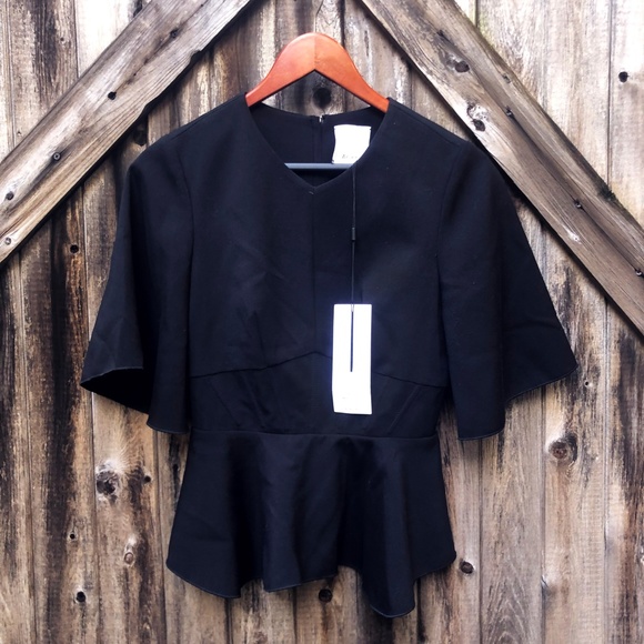 NWT Acler Beasley black peplum top - US 4 / Small - Picture 5 of 7
